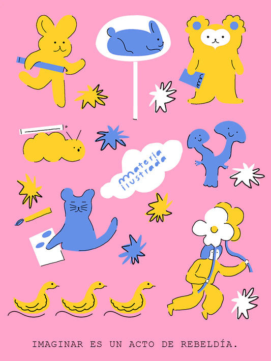 Planilla de stickers NOSTALGIA